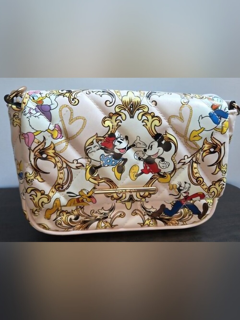 Disney x Aldo D100 Mickey & Friends Baroque Quilted Crossbody Bag